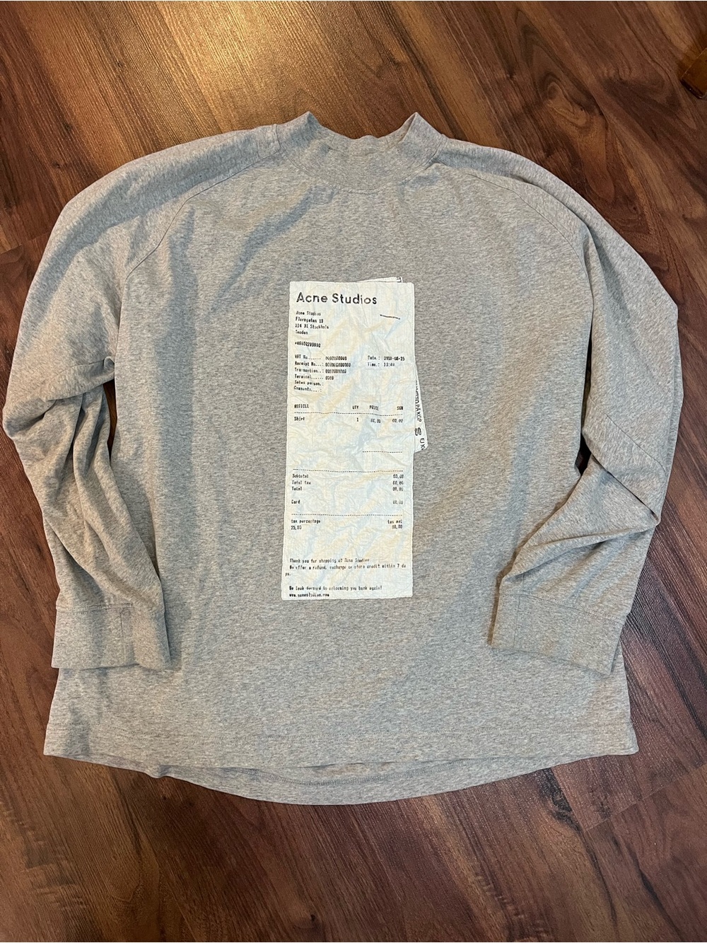 Acne Studios “receipt” shirt